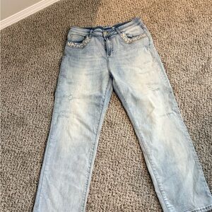 ESQUALO Light Wash Straight Leg Jeans